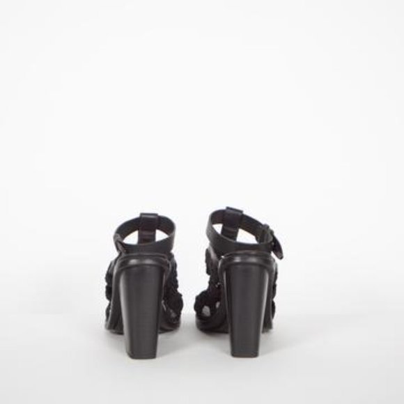 Rag & Bone High Heeled Sandals with Woven Vamp and Ankle Strap - Picture 3 of 4